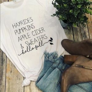 Hello fall Womens tshirt